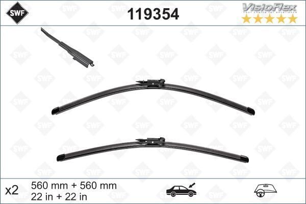 VALEO 119354 SILECEK SUPURGESI TAKIMI 560mm / 560mm MERCEDES W205 S205 R171 R172 SWF - Görsel 1