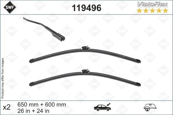 VALEO 119496 SILECEK SUPURGESI TAKIMI 650mm / 600mm MERCEDES SPRINTER B907 B910 18> SWF - Görsel 1
