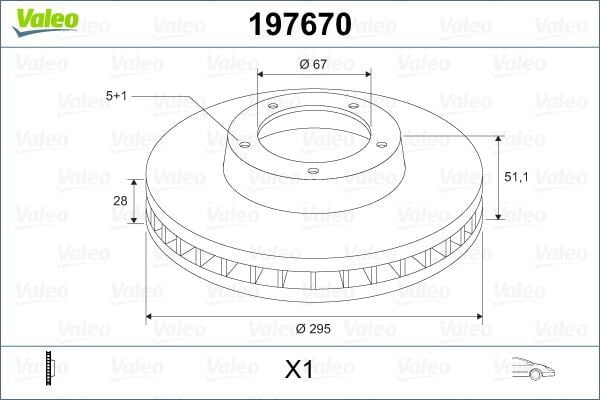 VALEO 197670 FREN DISKI ON MERCEDES W176 W246 C117 X117 X156 - Görsel 1
