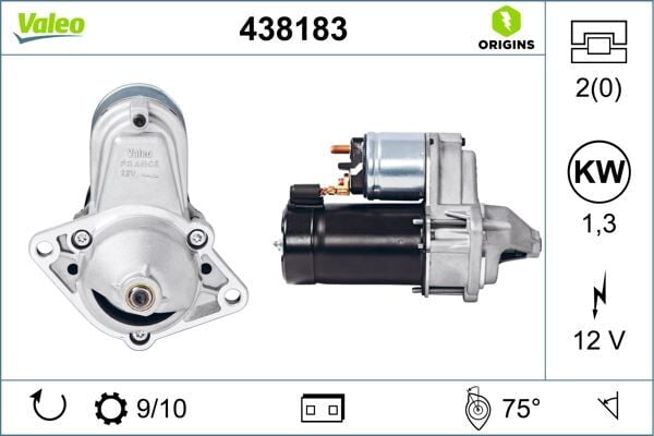 VALEO 438183 MARŞ MOTORU 12V 1.1KW 9 DİŞ ASTRA F-G-H-J-CORSA B-C-D-E-INSIGNIA A-MERIVA-VECTRA A-B-C-ADAM D6RA293 AVEO-KALOS-LACETTI-REZZO 1.0-1.2-1.3-1.4-1.6-1.8-2.0 - Görsel 1