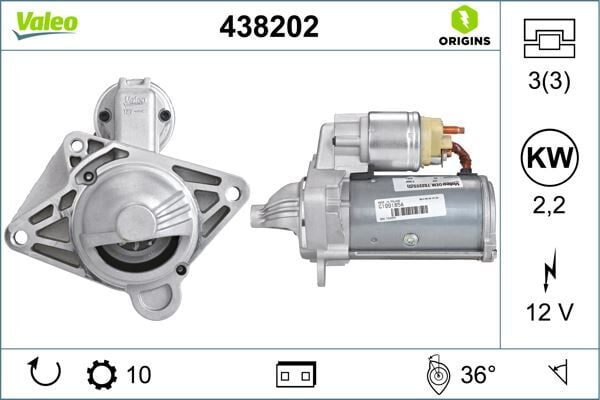 VALEO 438202 MARŞ MOTORU 12V 2.2KW OPEL MOVANO B-VIVARO A 10> RENAULT MASTER III 10> TRAFIC II 06> KOLEOS I 08> L AGUNA III 07>15 NAVARA NP300 15> X-TRAIL II T31 07>13 QASHQAI 07>13 2.0dCi 2.3dCi - Görsel 1