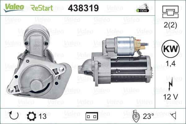 VALEO 438319 MARŞ MOTORU 1.4 KW 12V START STOPLU ARAÇLAR İÇİN CLIO IV 12> CAPTUR 13> MEGANE III 09> FLUENCE 09> MEGANE IV 16> TALISMAN 15> DUSTER 10> QASHQAI II 13> 1.5dCi - Görsel 1