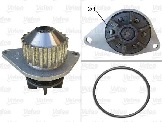 VALEO 506704 DEVIRDAIM SU POMPASI P106-P206-P207-P307-BIPPER-NEMO-PARTNER-BERLINGO-C2-C3-SAXO-XSARA 1.4 TU3JP-TU3A 1.4 8V MQP FIAT FIORINO 1.4 KFT.-KFV - Görsel 1