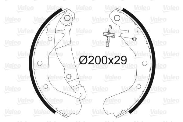 VALEO 562039 ARKA PABUÇ BALATA COMBO 84-92 -CORSA A 84-93 -KADETT 83-92 200x29 GS6214 - Görsel 1