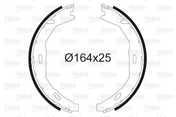 VALEO 564136 FREN BALATASI ARKA PARK FRENI MERCEDES W204 S204 C204 A207 - Görsel 1