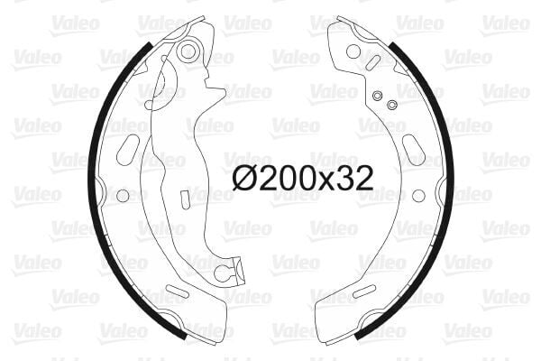 VALEO 564139 ARKA PABUÇ BALATA FIESTA VI 1.25-1.4-1.6TDCİ 08>MAZDA 2 1.3 1.4 1.5 1.6MZR 08> 200x32 - Görsel 1