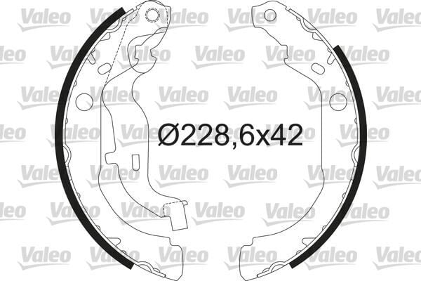 VALEO 564210 ARKA PABUÇ BALATA DACIA DUSTER 1.5 DCİ-1.6-1.6 16V 4x4 228.6x42 - Görsel 1