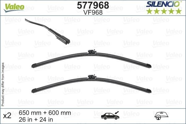 VALEO 577968 SILECEK SUPURGESI TAKIMI 650mm / 600mm MERCEDES SPRINTER B907 B910 18> - Görsel 1