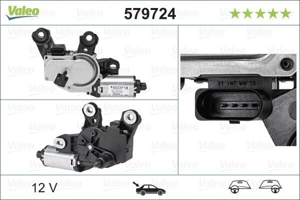 VALEO 579724 SİLECEK MOTORU ARKA PORSCHE CAYENNE 92A 06/10> - Görsel 1