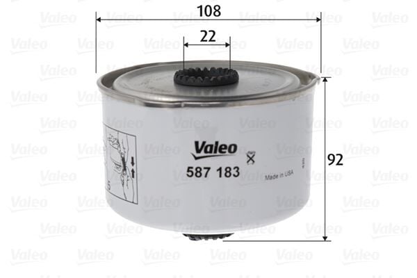 VALEO 587183 YAKIT FILTRESI LAND ROVER 276DT 306DT DISCOVERY 3/4 L319 . RANGE ROVER SPORT 1/2 L320 R.R SPORT 2 L320 13> - Görsel 1