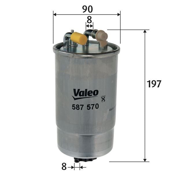 VALEO 587570 YAKIT FILTRESI KOMPLE CORSA D 1.3 CDTI 06> Z13DTJ Z13DTE Z13DTH A13DTE A13DTR - Görsel 1
