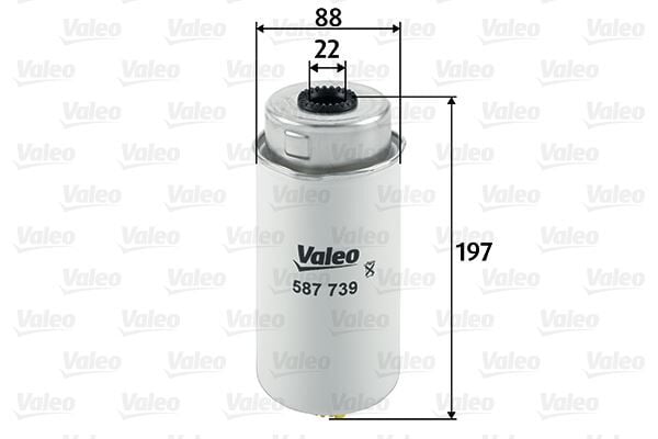 VALEO 587739 YAKIT FİLTRESİ TRANSİT V348-V347 2.2-2.4-3.2 TDCI 200PS 06>11 EURO4 - Görsel 1