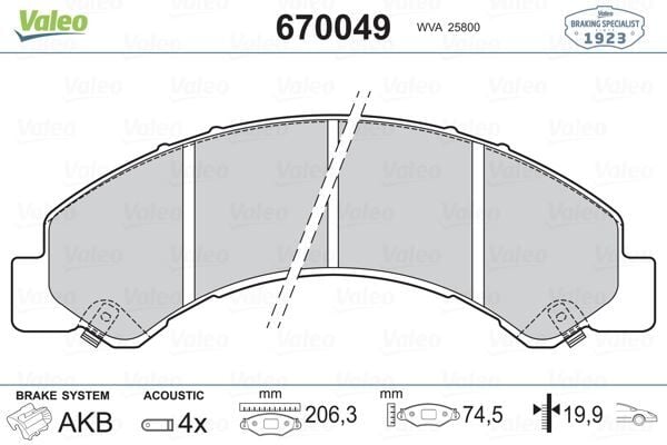 VALEO 670049 ÖN BALATA ISUZU - Görsel 1