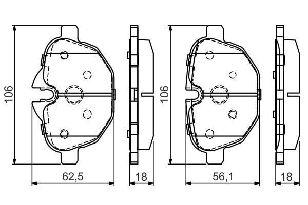 VALEO 670385 FREN BALATASI ARKA BMW G30 G31 G38 G32 G11 G12 G01 G08 G02 G05 G06 F10 F11 F18 F25 F26 E89 - Görsel 1