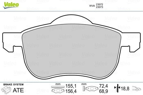 VALEO 670479 ÖN BALATA VOLVO S60 00-10 S80 98-06 V70 97-07 XC70 00-07 S70 97-00 - Görsel 1