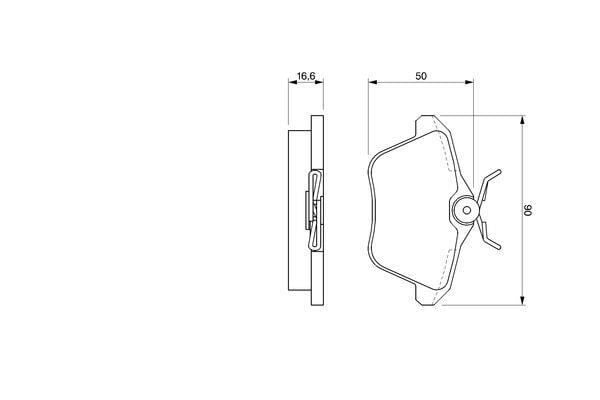 VALEO 670581 ARKA FREN BALATASI ALFA ROMEO 156 97>05 166 98>07 164 93>98 LANCIA KAPPA 95>01 - Görsel 1