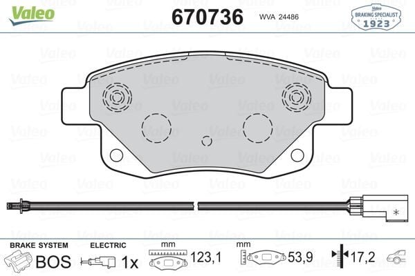 VALEO 670736 ARKA FREN BALATASI TRANSIT V347-V348 06>11 FISLI - Görsel 1