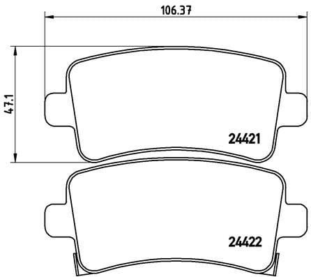 VALEO 671049 ARKA FREN BALATASI INSIGNIA A 08>17 SAAB 9.5 10> MALIBU 2.0D 2.4 12> 16 İNÇ JANT - Görsel 1
