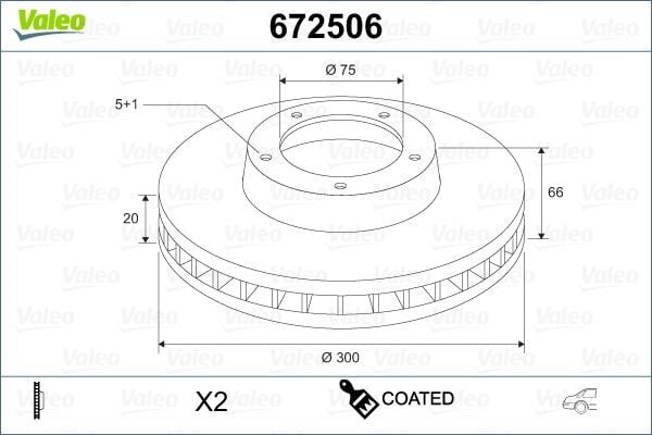VALEO 672506 FREN DISKI ARKA BMW E81 E87 E90 E91 E92 E93 E84 - Görsel 1