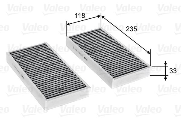 VALEO 715811 POLEN FILTRESI TAKIMI BMW F40 F44 F45 F46 F48 F39 . MINI F54 F55 F56 F57 F60 KARBONLU - Görsel 1
