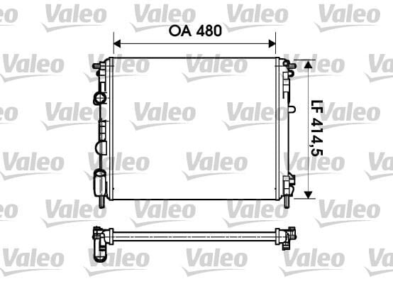 VALEO 732621 RADYATÖR CLIO II-KNG-LOGAN1.5 DCI-1.6 16V-1.9 DTI-K4M AC MEK 480x414.5x23 - Görsel 1