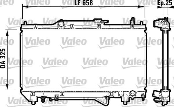 VALEO 732754 RADYATÖR TOYOTA AVENSIS 2.0 i 16V 97>00 - Görsel 1