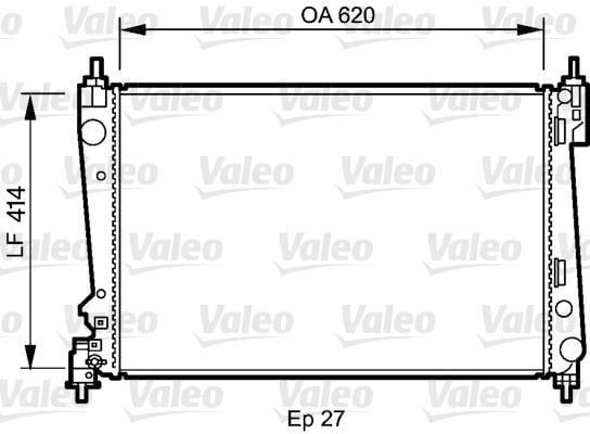 VALEO 735041 RADYATÖR CORSA D 05>PUNTO 05>BRAVO II 07>1.3 JTD-1.7CDTI MEK AC KLİMASIZ 620x395x27 - Görsel 1