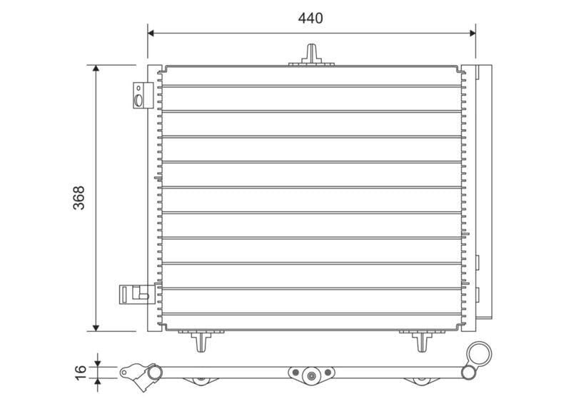 VALEO 812734 KONDENSER P207-P208-P1007-P2008 05 >-C2-C3-C3 II 03>DS 3 14> 1.4 1.6HDI KURUTUCU İLE AL/AL 420X371X1 6 - Görsel 1