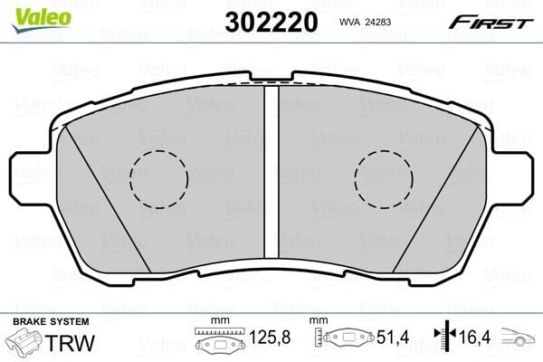 VALEO 9001029 ÖN BALATA FIESTA VI 1.4-1.4TDCİ 1.6 TDCI 08 >SWIFT 10 > JUSTY 07 > MAZDA II 07 > SIRION 08 > FTE KIRMIZI KUTU - Görsel 1