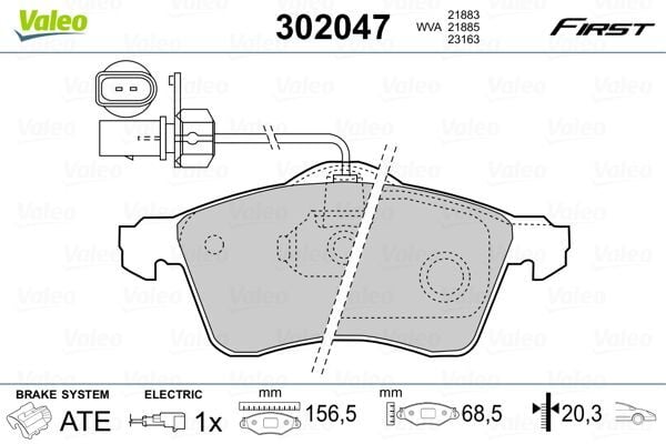 VALEO 9001097 ÖN BALATA TRANSPORTER T4 CARAVELLE 2.5 TDI 90-03 GDB1391 FTE KIRMIZI KUTU - Görsel 1
