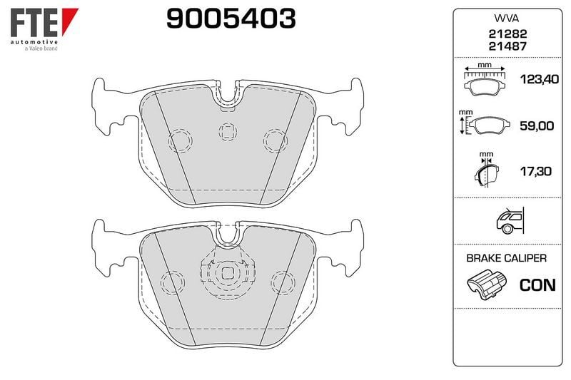 VALEO 9005403 FREN BALATASI ARKA BMW E38 E46 E53 E83 E85 E86 E39 E85 E52 . LAND ROVER RANGE ROVER III L322 FTE - Görsel 1