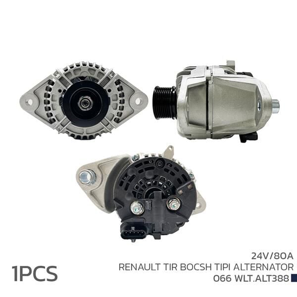 VOLTECH 066WLT.ALT388 ALTERNATÖR SARJ DİNAMOSU 24V 80A RENAULT TIR BOSCH TIPI - Görsel 1