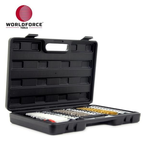 WORLDFORCE 11032 ENJEKTÖR KANAL TEMİZLEME FIRÇA SETİ 38 PARÇA GARAJ EKİPMANLARI HIRDAVAT - Görsel 1
