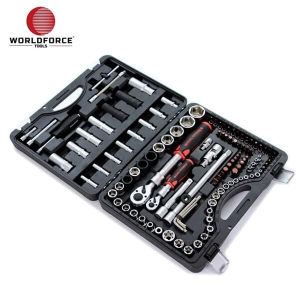 WORLDFORCE 11501 LOKMA TAKIMI 114 PARÇA S-ULTRA 1/4 -1/2- UZATMALI CIRCIR GARAJ EKİPMANLARI HIRDAVAT - Görsel 1
