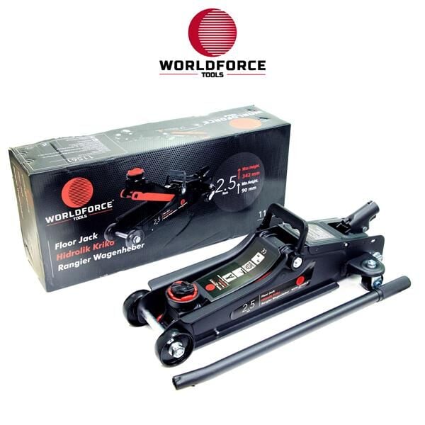 WORLDFORCE 11561 HİDROLİK KRİKO 2.5 TON DÜŞÜK PROFİL GARAJ EKİPMANLARI HIRDAVAT - Görsel 1