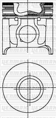 YENMAK 31-03690-000 MOTOR PİSTON SEGMAN BOXER-JUMPER-MOVANO-DUCATO-MASTER 2.8 TD 94.40 ÇAP STD ÇUKURLU - Görsel 1