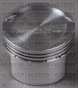 YENMAK 31-04285-000 PİSTON SEGMAN STD 71.20MM FIAT PALIO 1.2 8V 87-835900-12 - Görsel 1