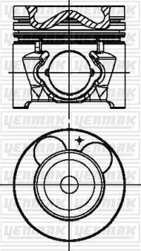 YENMAK 36-04488-050 PISTON SEGMAN 050 I20 / IX20 1.4 CRDI 90HP D4FC 75.50 MM - Görsel 1