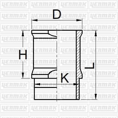 YENMAK 51-05872-000 x MOTOR GÖMLEĞİ P104-P106-P204-P205 XW 3 S-WV 7-TU 1 M/Z-TU 1 K 1.1 TU1M 72.00 ÇAP STD - Görsel 1