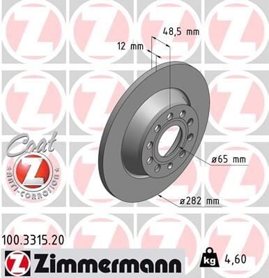 ZIMMERMANN 100.3315.20 ARKA FREN AYNASI GOLF V-V-PASSAT 05> JETTA III-TOURAN 03>TIGUAN 07>A3 04> OCTAVIA 04>LEON 05> - Görsel 1