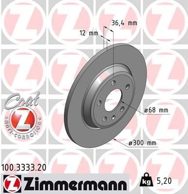 ZIMMERMANN 100.3333.20 ARKA FREN AYNASI A4-A5 1.8-2.0 07 > A6 1.8-2.0 11 > A7 2.0-2.8 11 > Q5 2.0 09 > 986479382-DF4848 - Görsel 1