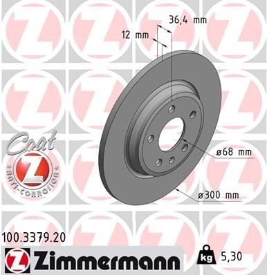 ZIMMERMANN 100.3379.20 ARKA FREN AYNASI A4-A5 1.8-2.0 07 > A6 1.8-2.0 11 > A7 2.0-2.8 11 > Q5 2.0 09 - Görsel 1