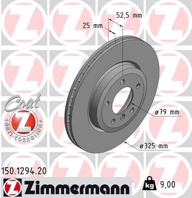 ZIMMERMANN 150.1294.20 FREN DISKI ON BMW E46 E85 E86 - Görsel 1