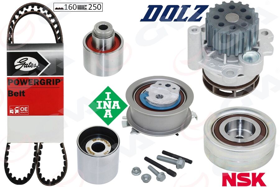 GVA 59WPK7577G DEVİRDAİMLİ TRİGER SETİ 160x250 CRAFTER-T6-A3-JETTA-CADDY-POLO-PASSAT 1.6-2.0 TDI