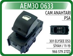 AEM30 0633 CAM AÇMA DÜĞMESİ ANAHTARI ÖN SAĞ-SOL PEUGEOT P301-CITROEN C-ELYSEE 12> DS3 10>15