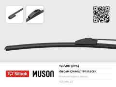 SILBAK SB500 SİLECEK SÜPÜRGESİ 500mm MUZ TİPİ ÜNİVERSAL