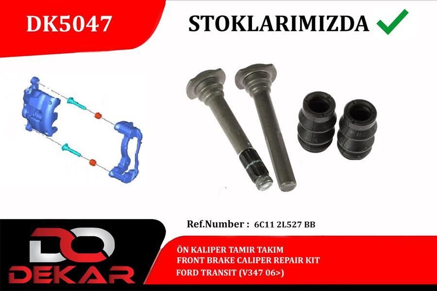 DEKAR DK5047 ÖN KALİPER TAMİR TAKIM TRANSİT V347 06>