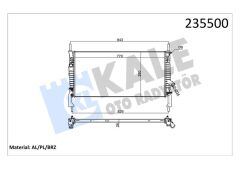 KALE 0222281AB SU RADYATÖRÜ FORD TRANSİT 06> 2.2-2.4 TDCİ KLİMALI