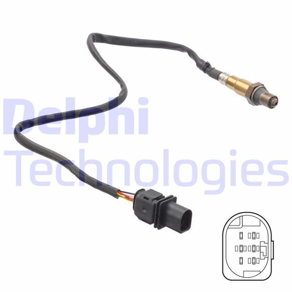 DELPHI ES21263-12B1 OKSİJEN SENSÖRÜ ÖN PEUGEOT P207 06>13 P308 07>14 CITROEN C4 08>13 DS3 11>15 1.6 16V EP6DTS MINI R5 6-R57-R58