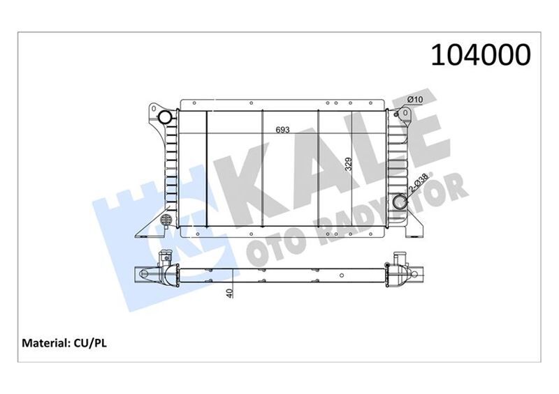 KALE 0220252PA MOTOR RADYATORU AC TRANSIT TURBO T12 T15 2.5D 97>01 MANUEL UZUN TIP 2 SIRA CU PL